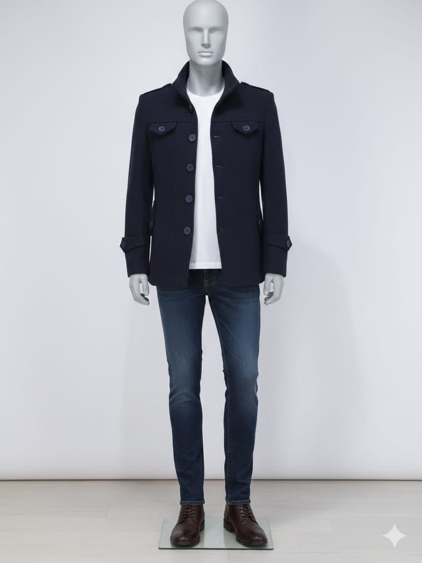 Navy Classic Men's Winter Jacket